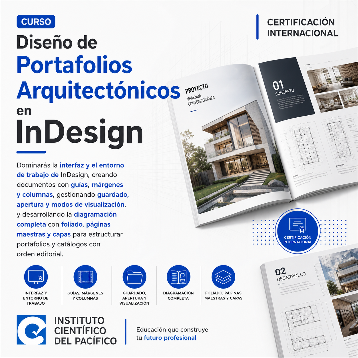 Curso Diseño de Portafolios Arquitectónicos en InDesign