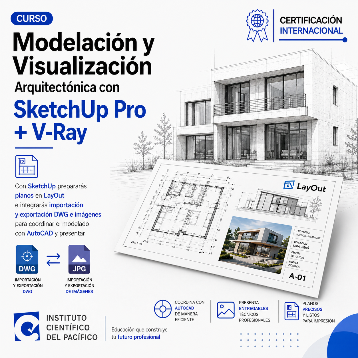 Curso Modelación y Visualización Arquitectónica con SketchUp Pro + V-Ray
